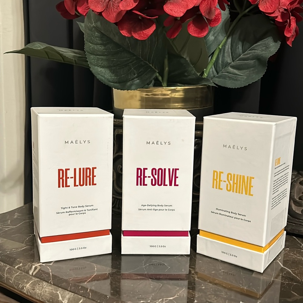 Maelys serums re-lure re-solve re-shine lot of 3